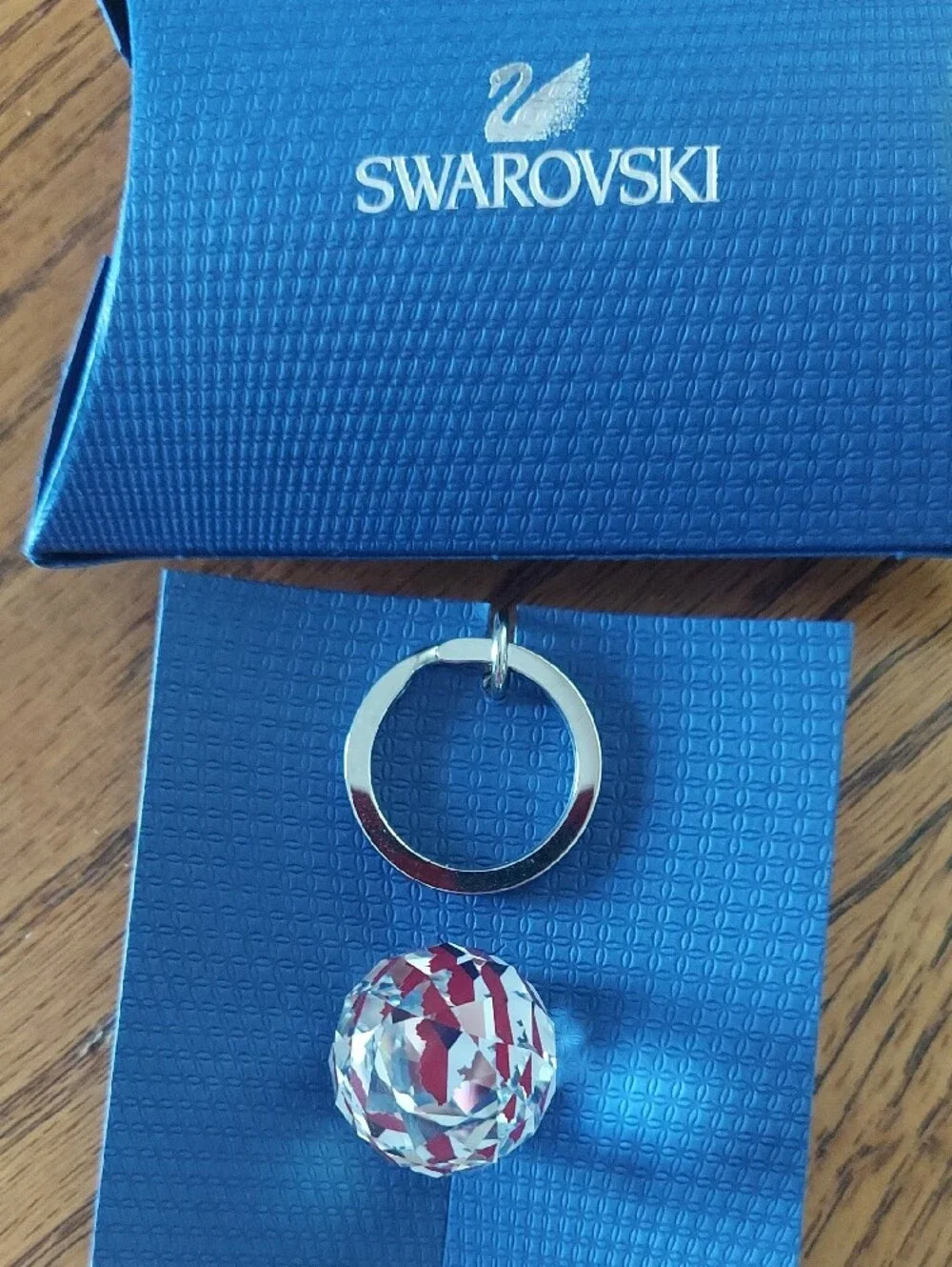 Rare! Swarovski Globe Czech Republic Crystal Keyring - New!